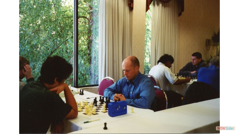 126th New York State Championship, Kerhnonkson NY, 2004. A memorable fighting draw (with black) vs GM Hikaru Nakamura. Igor later went on to tie for 2nd with IM Jay Bonin, with Nakamura in 1st.