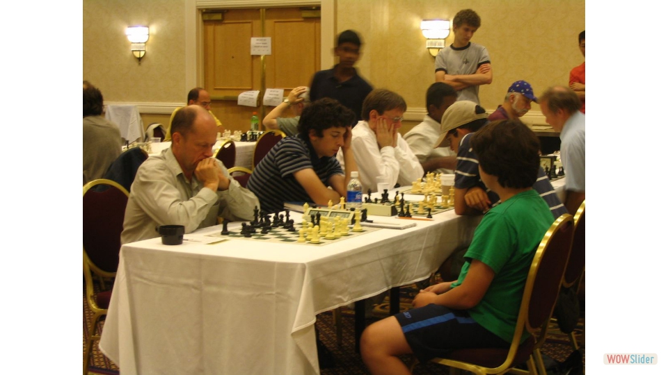 FM Igor Nikolayev and NM Matt Parry at NY State Championship, Albany, NY, 2007. NM Steven Taylor is next to Matt Parry.