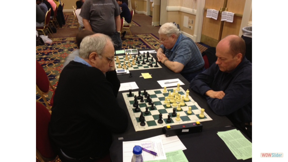 New York State Championship, Albany NY, 2013. FM Igor Nikolayev vs NM Yefim Treger in Rd 5. Igor tied for 2nd and co-championed in NYS with the best result amongst NYS residents. GM Alex Ivanov was clear 1st (not a resident of the state.)