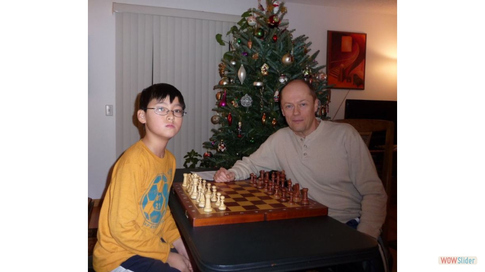 FM Igor Nikolayev with his student NM Jacob Chen, 2015. In 2014 Jacob was a USA Scholastic Champion, 7th Grade.